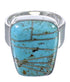 High Quality Turquoise Inlay Silver Ring Size 6-3/4 EX40353
